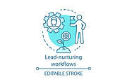 Lead-nurturing workflows blue icon