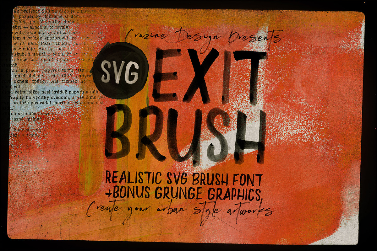 Exit Brush & SVG Font in Display Fonts - product preview 8