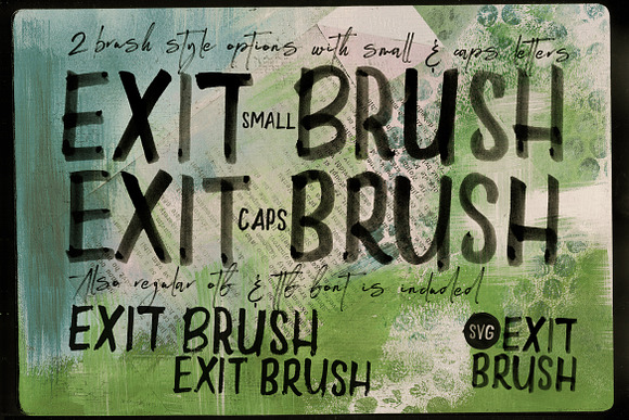 Exit Brush & SVG Font in Display Fonts - product preview 1