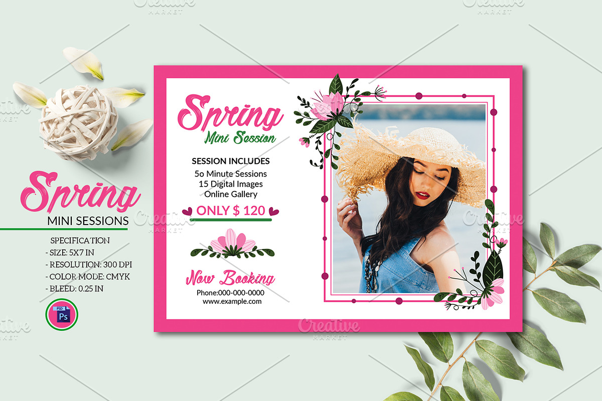 Spring Photograpy Mini Session V1177 in Flyer Templates - product preview 8