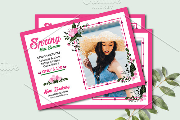 Spring Photograpy Mini Session V1177 in Flyer Templates - product preview 3