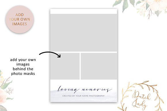 PSD Wedding Photo Card Template #9 in Card Templates - product preview 2