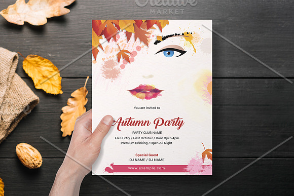 Autumn Party Flyer- V01 in Flyer Templates - product preview 1