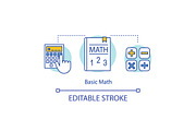 Basic maths concept icon