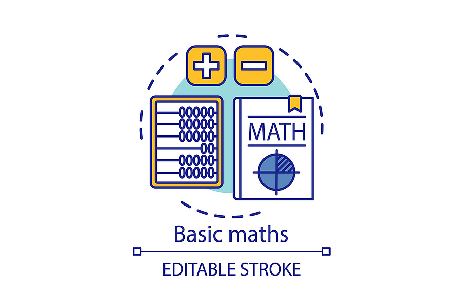 Basic maths lesson concept icon in Icons - product preview 8