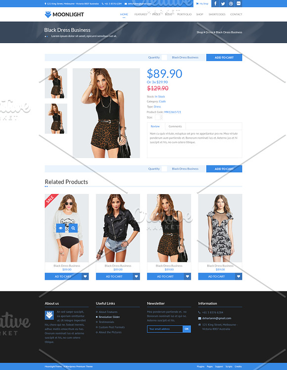 Moonlight - PSD Template WP/Commerce in Website Templates - product preview 4
