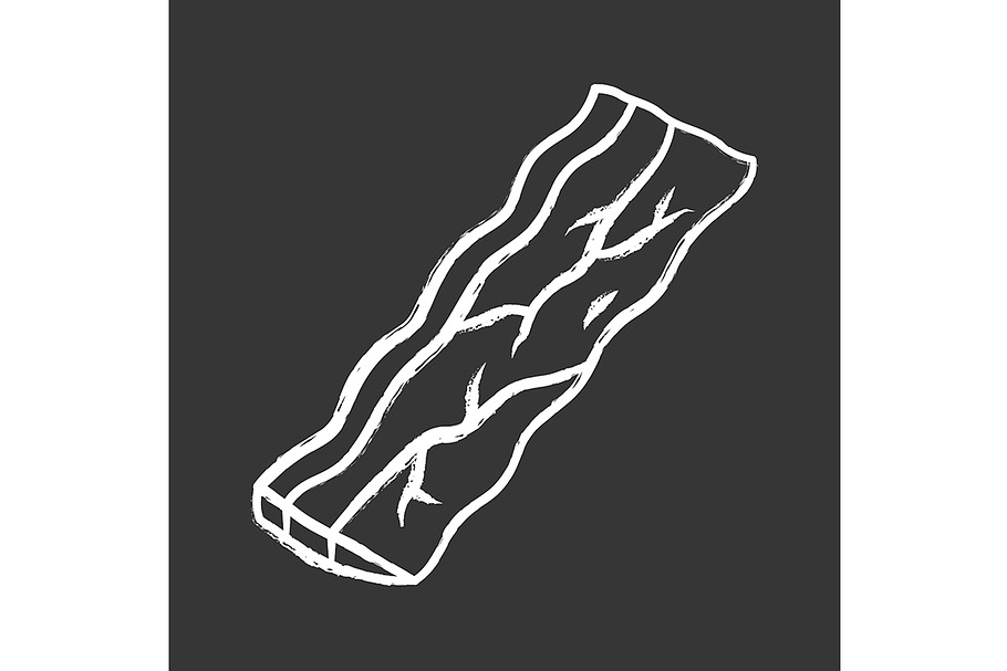 Bacon chalk icon