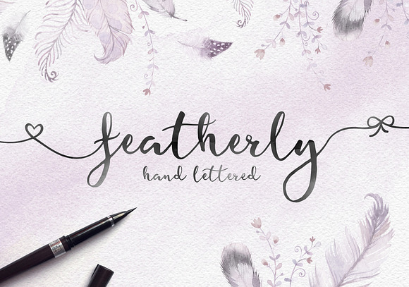 Featherly Font Family in Script Fonts - product preview 3