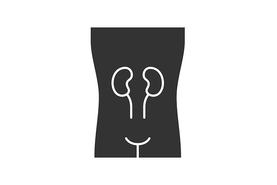 Healthy kidneys glyph icon