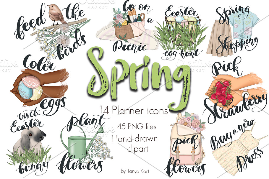 Spring Planner Icons
