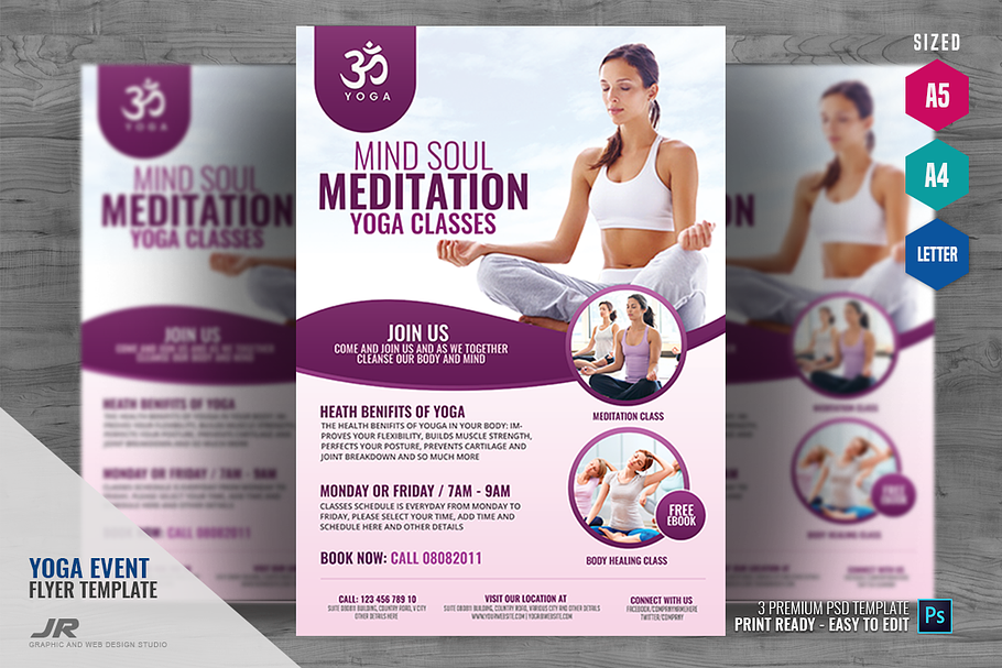 Yoga and Meditation Flyer in Flyer Templates - product preview 8