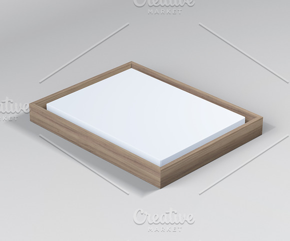 Wood Frame Canvas Mock-Up in Product Mockups - product preview 3