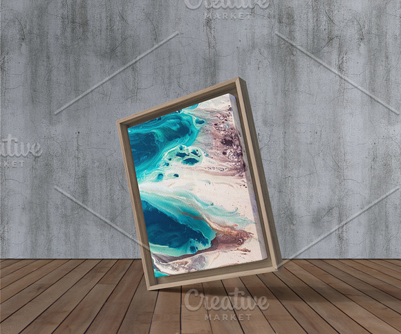 Wood Frame Canvas Mock-Up in Product Mockups - product preview 8