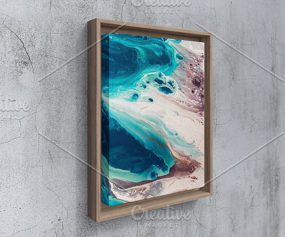 Wood Frame Canvas Mock-Up in Product Mockups - product preview 9