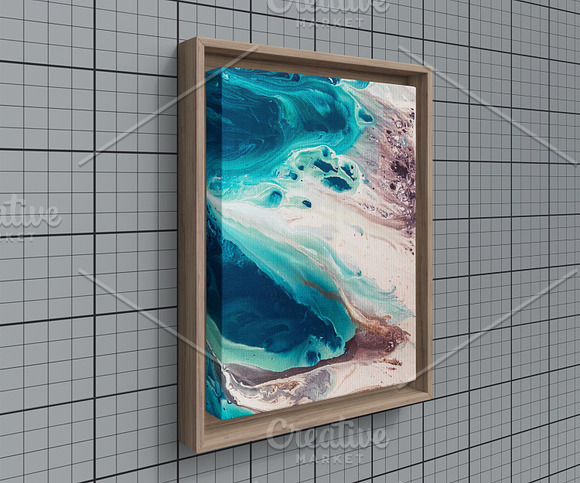 Wood Frame Canvas Mock-Up in Product Mockups - product preview 12