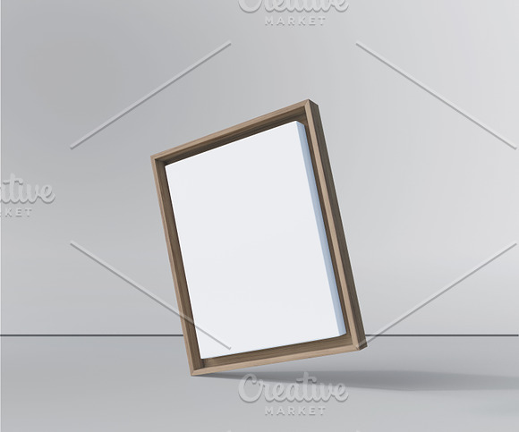 Wood Frame Canvas Mock-Up in Product Mockups - product preview 13