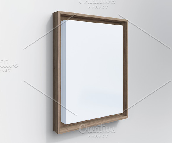 Wood Frame Canvas Mock-Up in Product Mockups - product preview 14