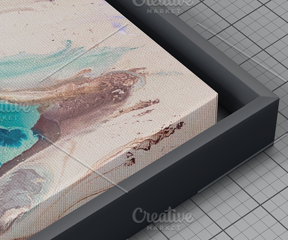 Wood Frame Canvas Mock-Up in Product Mockups - product preview 15
