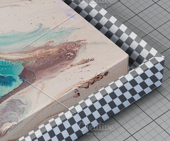 Wood Frame Canvas Mock-Up in Product Mockups - product preview 18