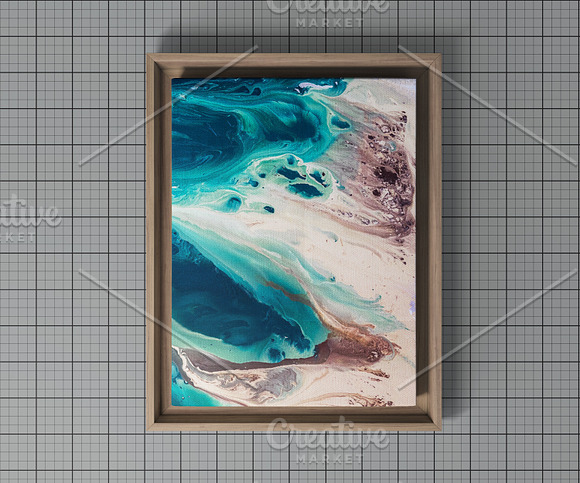 Wood Frame Canvas Mock-Up in Product Mockups - product preview 23