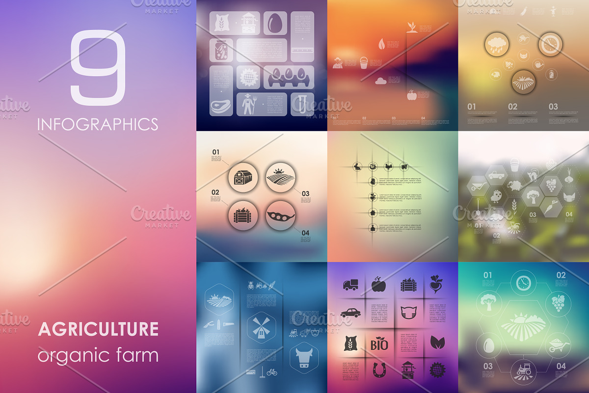 9 agriculture infographics in Presentation Templates - product preview 8