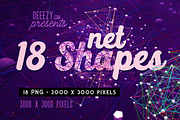 18 Futuristic Net 3D Shapes
