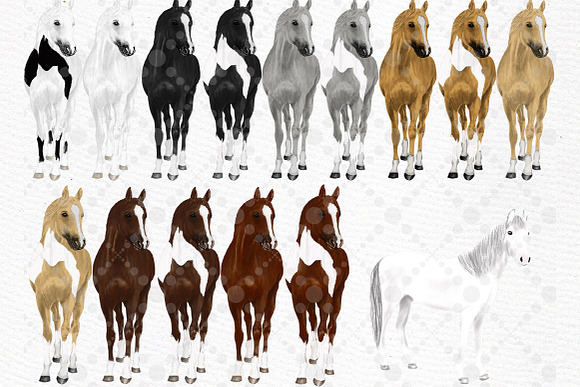 Watercolor Horse clipart in Illustrations - product preview 1