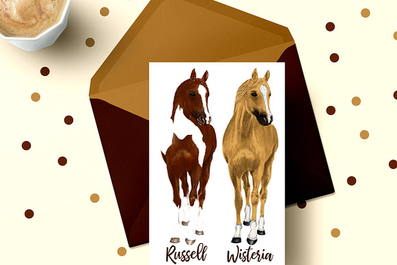 Watercolor Horse clipart in Illustrations - product preview 5