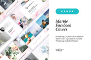 Canva - Marble Facebook Cover Pack