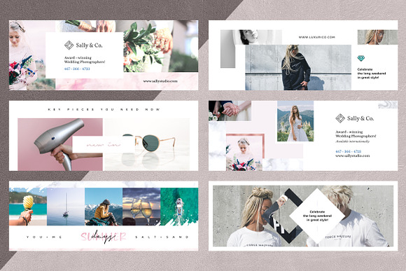 Canva - Marble Facebook Cover Pack in Facebook Templates - product preview 2