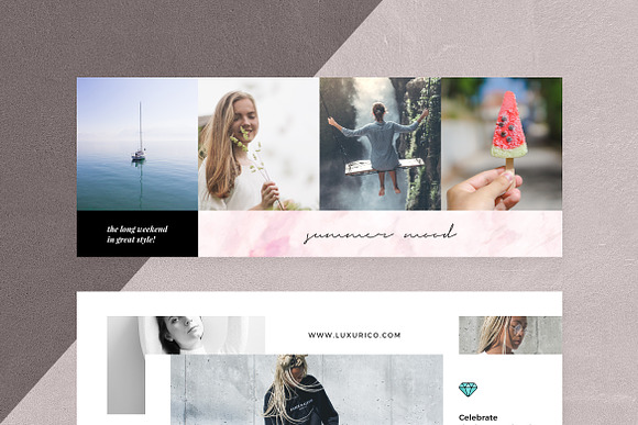 Canva - Marble Facebook Cover Pack in Facebook Templates - product preview 7