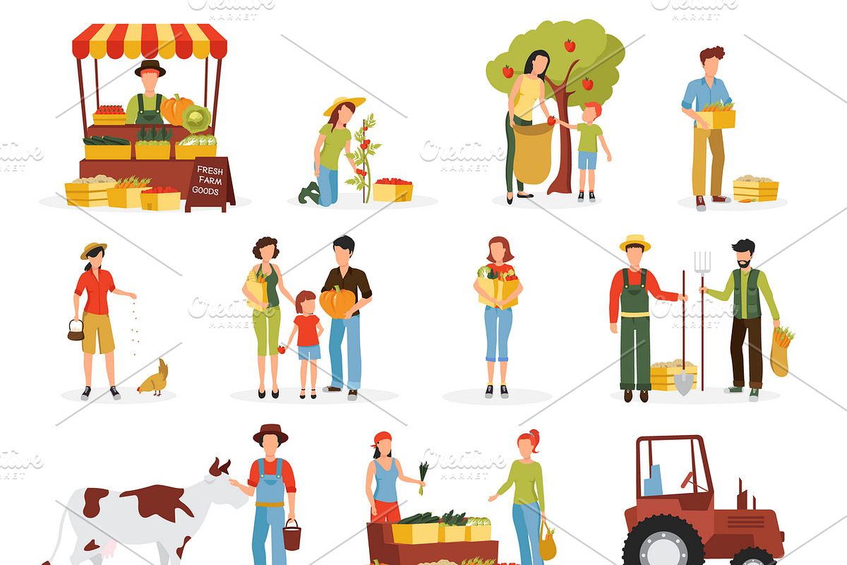 Autumn harvest time flat icons in Icons - product preview 8