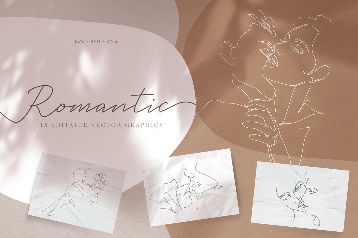 Romantic Vector Line Art in Illustrations - product preview 8