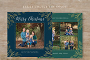 Gold Christmas Card Template 5x5