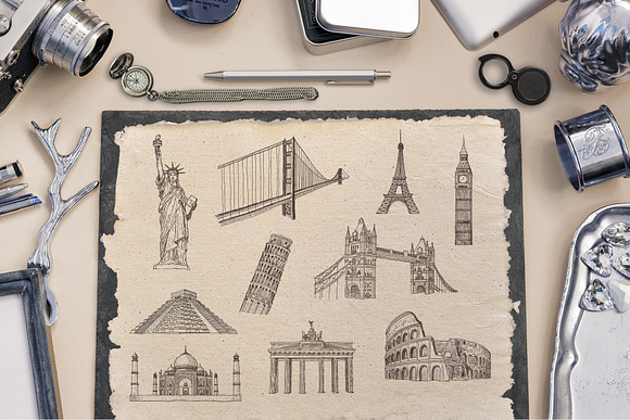 TRAVEL Bundle. Big Collection. in Illustrations - product preview 24