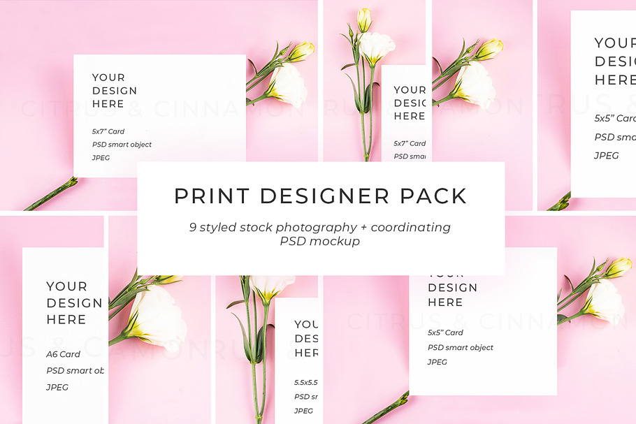Styled Card & Print Mockup Bundle