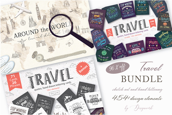 TRAVEL Bundle. Big Collection. in Illustrations - product preview 41
