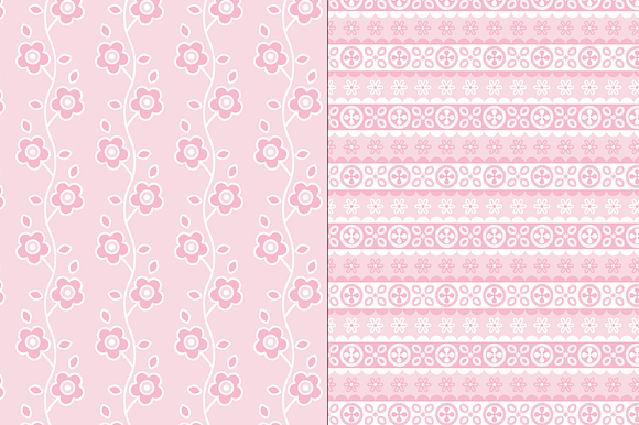 Seamless Pink Eyelet Patterns in Patterns - product preview 4