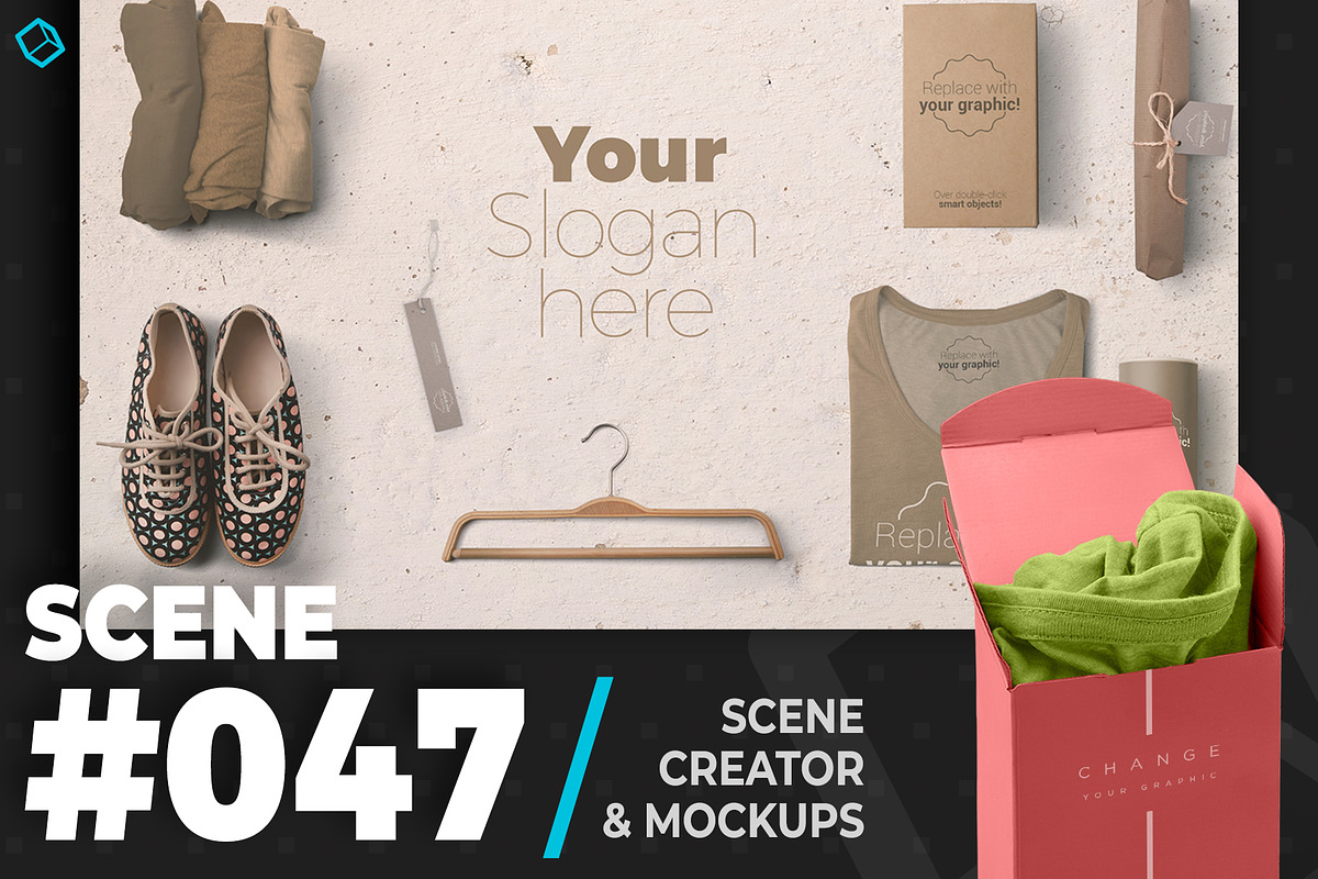 Vintage Woman Apparel Mockup in Scene Creator Mockups - product preview 8