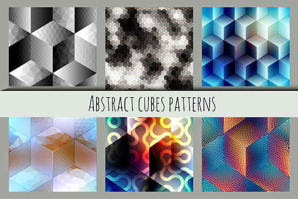 Abstract cubes patterns. in Patterns - product preview 1