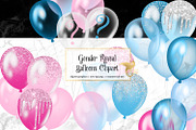 Gender Reveal Balloons Clipart