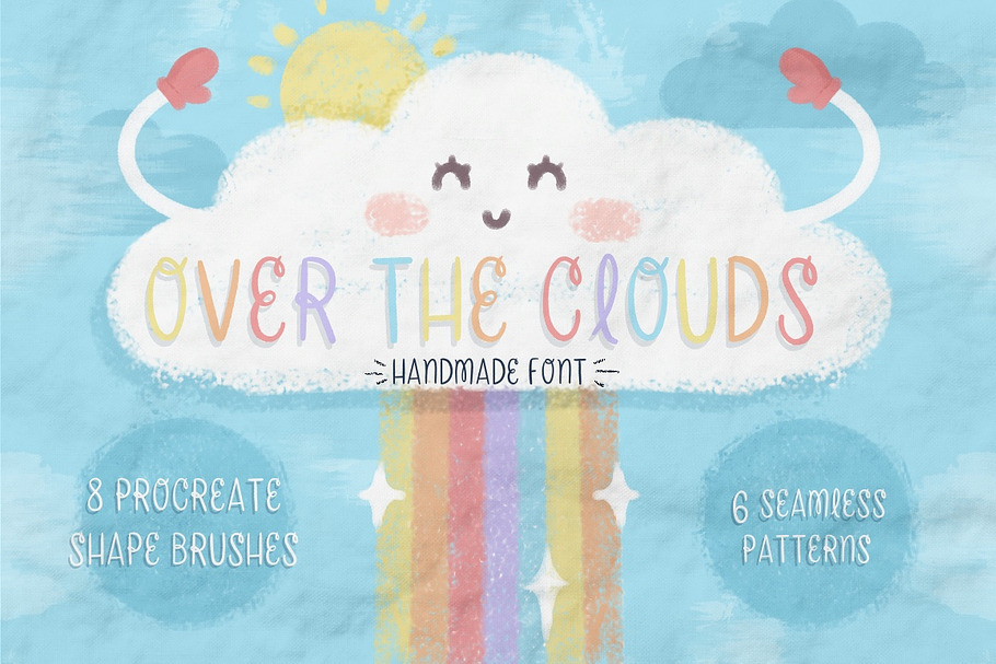 Over The Clouds - Font and Brushes