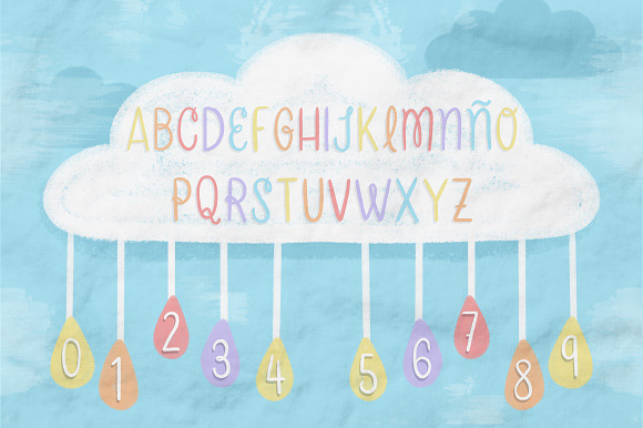 Over The Clouds - Font and Brushes in Display Fonts - product preview 1