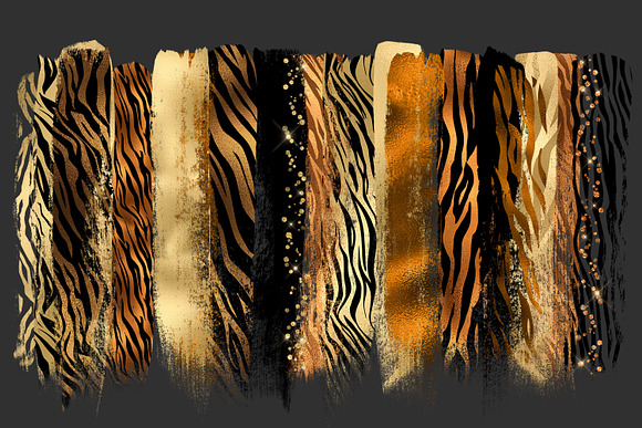 Golden Tiger Brush Strokes in Objects - product preview 1