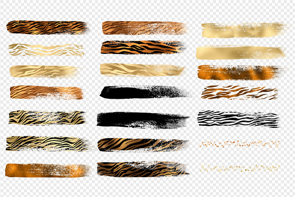 Golden Tiger Brush Strokes in Objects - product preview 3