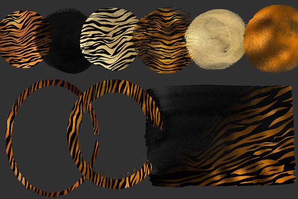 Golden Tiger Brush Strokes in Objects - product preview 4