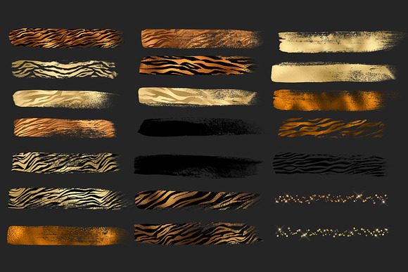 Golden Tiger Brush Strokes in Objects - product preview 5