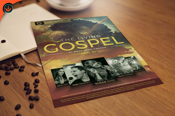 Gospel Concert Flyer Template in Flyer Templates - product preview 4