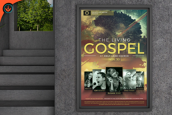 Gospel Concert Flyer Template in Flyer Templates - product preview 7