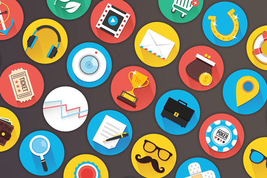 250 Flat Icons in Flat Icons - product preview 8